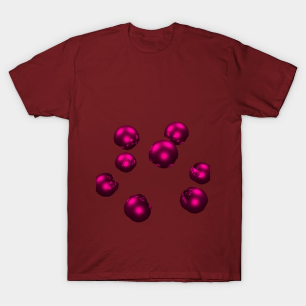 Red Particles Fractal T-Shirt by garrettsgardens